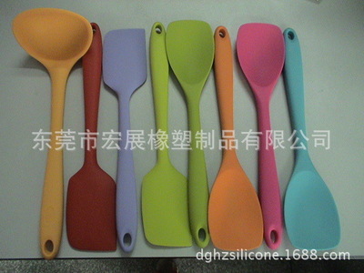 【專業生產硅膠廚具,硅膠湯勺,硅膠廚房用具,廚具套裝,硅膠產品】價格,廠家,圖片,鍋鏟,東莞市宏展橡塑制品-